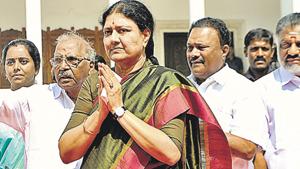 VK Sasikala is the most recognisable face in the AIADMK, with, probably, O Panneerselvam as an exception(AFP) VK Sasikala is the most recognisable face in the AIADMK, with, probably, O Panneerselvam as an exception(AFP)