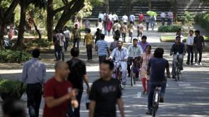 In this Jan. 11, 2013 file photo, Infosys Technologies employees move through the headquarters during a break in Bangalore, India.(AP Photo) In this Jan. 11, 2013 file photo, Infosys Technologies employees move through the headquarters during a break in Bangalore, India.(AP Photo)
