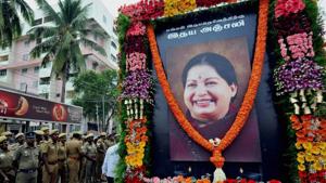 Security men guard during an AIADMK rally to pay tribute J Jayalalithaa in Coimbatore on Dec. 12, 2016.(PTI File) Security men guard during an AIADMK rally to pay tribute J Jayalalithaa in Coimbatore on Dec. 12, 2016.(PTI File)