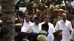 AIADMK senior leader and highways minister Edappadi K Palaniswami in Chennai on Tuesday.(PTI) AIADMK senior leader and highways minister Edappadi K Palaniswami in Chennai on Tuesday.(PTI)