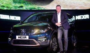 Mumbai: CEO & MD of Tata Motors, Guenter Butschek at the launch of Tata Hexa, in Mumbai on Wednesday.(PTI) Mumbai: CEO & MD of Tata Motors, Guenter Butschek at the launch of Tata Hexa, in Mumbai on Wednesday.(PTI)