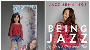 The 18-inch portrait doll is dressed in a pink top and jean shorts, just like Jennings on the cover of her 2016 memoir Being Jazz.(Tonner Doll Company Facebook page) The 18-inch portrait doll is dressed in a pink top and jean shorts, just like Jennings on the cover of her 2016 memoir Being Jazz.(Tonner Doll Company Facebook page)