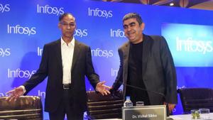 Infosys Technologies CEO Vishal Sikka at the announcement of the third quarter financial results of the company at its headquarters in Bengaluru, January 13(PTI) Infosys Technologies CEO Vishal Sikka at the announcement of the third quarter financial results of the company at its headquarters in Bengaluru, January 13(PTI)