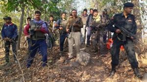 Securitymen carrying out search operation after the encounter with Maoists in Banka district of Bihar.(HT Photo) Securitymen carrying out search operation after the encounter with Maoists in Banka district of Bihar.(HT Photo)