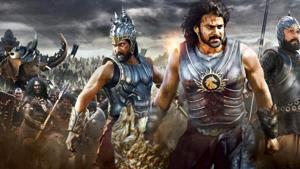 A poster of the movie, Bahubali. A poster of the movie, Bahubali.