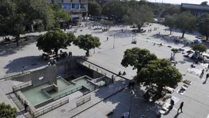 A view of Sector 17 plaza in Chandigarh, on Wednesday.(Karun Sharma/HT Photo)