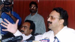 Mukhtar Ansari addressing a press conference in Lucknow.(PTI File) Mukhtar Ansari addressing a press conference in Lucknow.(PTI File)