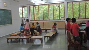Mirambika students were shifted to Aurobindo Ashram premises in April 2015.(Shradha Chettri) Mirambika students were shifted to Aurobindo Ashram premises in April 2015.(Shradha Chettri)