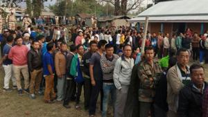 The first phase of Manipur assembly elections began on Saturday.(HT Photo) The first phase of Manipur assembly elections began on Saturday.(HT Photo)