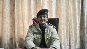 Assistant commandant of the CRPF’s 44 battalion in Srinagar Kanchan Yadav.(Waseem Andrabi/HT Photo) Assistant commandant of the CRPF’s 44 battalion in Srinagar Kanchan Yadav.(Waseem Andrabi/HT Photo)