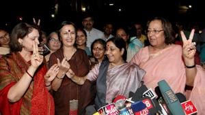 Male legislators are about three times as likely as female legislators to have criminal charges pending against them when they stand for election(PTI) Male legislators are about three times as likely as female legislators to have criminal charges pending against them when they stand for election(PTI)