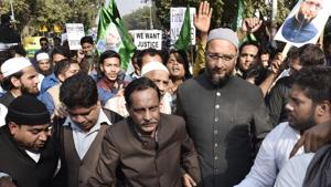 AIMIM chief Asaduddin Owaisi said the results proved that secular parties have failed the Muslims yet again and asserted that the Muslim vote bank is a myth.(HT FILE PHOTO) AIMIM chief Asaduddin Owaisi said the results proved that secular parties have failed the Muslims yet again and asserted that the Muslim vote bank is a myth.(HT FILE PHOTO)