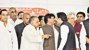 P spokesperson for Gautam Budh Nagar Raghvendra Dubey said the family feud cost the party dear.(Deepak Gupta/HT File) P spokesperson for Gautam Budh Nagar Raghvendra Dubey said the family feud cost the party dear.(Deepak Gupta/HT File)