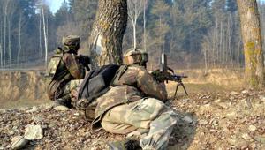 A gunfight broke out between security forces and militants in Jugtiyal area of north Kashmir’s Kupwara on Wednesday.(PTI File Photo) A gunfight broke out between security forces and militants in Jugtiyal area of north Kashmir’s Kupwara on Wednesday.(PTI File Photo)
