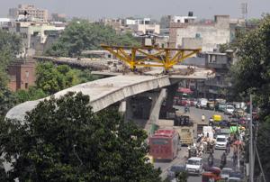 Rani Jhansi Grade Separator has been the works for past nine years. It is expected to figure in the budget yet again.(HT FILE) Rani Jhansi Grade Separator has been the works for past nine years. It is expected to figure in the budget yet again.(HT FILE)