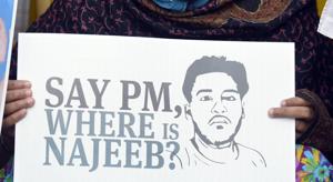 Najeeb Ahmad, a student of JNU, had gone missing last year after an altercation with some ABVP students. The police has been unable to trace him since.(Ravi Choudhary/HT PHOTO) Najeeb Ahmad, a student of JNU, had gone missing last year after an altercation with some ABVP students. The police has been unable to trace him since.(Ravi Choudhary/HT PHOTO)