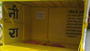 An empty Neera stall.(HT Photo) An empty Neera stall.(HT Photo)