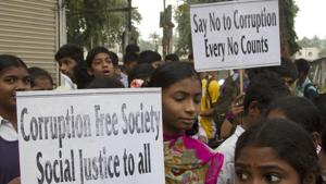In this file photo school students are seen participating in a protest against corruption in Hyderabad.(AP File Photo) In this file photo school students are seen participating in a protest against corruption in Hyderabad.(AP File Photo)