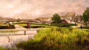 Waterfront urban design for Shahdra, in Delhi.(Handout) Waterfront urban design for Shahdra, in Delhi.(Handout)