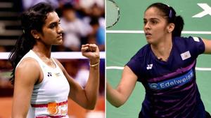 PV Sindhu beat Saina Nehwal in a quarterfinal match of the India Open superseries badminton championship in New Delhi today. Catch highlights of Saina Nehwal vs PV Sindhu match here.(PTI) PV Sindhu beat Saina Nehwal in a quarterfinal match of the India Open superseries badminton championship in New Delhi today. Catch highlights of Saina Nehwal vs PV Sindhu match here.(PTI)