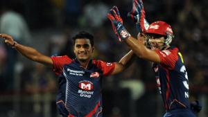 Pawan Negi (L) and Naman Ojha celebrate a wicket during the IPL Twenty20 first playoff match between Delhi Daredevils and Kolkata Knight Riders in Pune on May 22, 2012.(AFP/Getty Images) Pawan Negi (L) and Naman Ojha celebrate a wicket during the IPL Twenty20 first playoff match between Delhi Daredevils and Kolkata Knight Riders in Pune on May 22, 2012.(AFP/Getty Images)