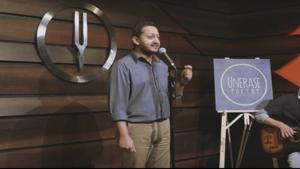 Poet Sudeep Pagedar performing The Privileges of a Penis at Tuning Fork. Poet Sudeep Pagedar performing The Privileges of a Penis at Tuning Fork.