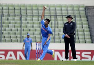 Washington Sundar bowls during the ICC U-19 World Cup final between India and West Indies on February 14, 2016 in Dhaka. The Tamil Nadu bowler has been roped in by Rising Pune Supergiants for IPL 2017 T20 season.(Getty Images) Washington Sundar bowls during the ICC U-19 World Cup final between India and West Indies on February 14, 2016 in Dhaka. The Tamil Nadu bowler has been roped in by Rising Pune Supergiants for IPL 2017 T20 season.(Getty Images)