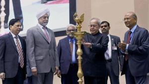 President Pranab Mukherjee with Chief Justice of India JS Khehar during the inauguration of the All India Seminar organised by the Confederation of Indian Bar at Vigyan Bhavan in New Delhi on Saturday.(PTI) President Pranab Mukherjee with Chief Justice of India JS Khehar during the inauguration of the All India Seminar organised by the Confederation of Indian Bar at Vigyan Bhavan in New Delhi on Saturday.(PTI)