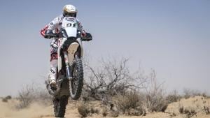 Joaquim “J-Rod” Rodrigues of Hero Motosport, won the moto segment of the India Baja, beating KP Aravind of TVS Racing, while Abdul Wahid Tanveer finished third.(HT photo) Joaquim “J-Rod” Rodrigues of Hero Motosport, won the moto segment of the India Baja, beating KP Aravind of TVS Racing, while Abdul Wahid Tanveer finished third.(HT photo)