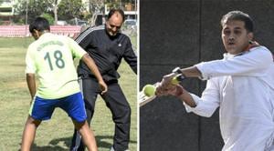 Candidate from CR Park, Virender Kasana, plays football with the local youth, who have been demanding a football field. Candidate from Andrews Ganj, Abhishek Dutt, tries his hand at ‘gully cricket’.(Saumya Khandelwal) Candidate from CR Park, Virender Kasana, plays football with the local youth, who have been demanding a football field. Candidate from Andrews Ganj, Abhishek Dutt, tries his hand at ‘gully cricket’.(Saumya Khandelwal)