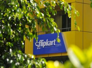 The logo of India's largest online marketplace Flipkart is seen on a building in Bengaluru.(REUTERS)
