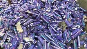 Sanitary napkin packets thrown at the civil hospital’s garbage dump in Bathinda.(HT Photo) Sanitary napkin packets thrown at the civil hospital’s garbage dump in Bathinda.(HT Photo)