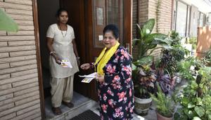 Ruma Sikka, a resident of Hill View Apartments at Vasant Vihar, is contesting as an independent.(Vipin Kumar/HT Photo) Ruma Sikka, a resident of Hill View Apartments at Vasant Vihar, is contesting as an independent.(Vipin Kumar/HT Photo)