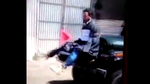 Farooq Ahmad Dar was tied to an army jeep and used a human shield in what army sources said was a “do-or- die situation”. The video was widely shared on social media, sparking an outrage over the incident.(Video screengrab) Farooq Ahmad Dar was tied to an army jeep and used a human shield in what army sources said was a “do-or- die situation”. The video was widely shared on social media, sparking an outrage over the incident.(Video screengrab)