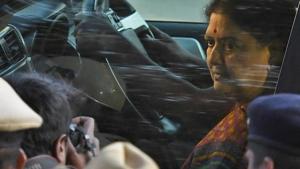 AIADMK general secretary VK Sasikala arrives at the special court in Bengaluru to surrender after she being convicted in a disproportionate assets case on February 15, 2017.(PTI) AIADMK general secretary VK Sasikala arrives at the special court in Bengaluru to surrender after she being convicted in a disproportionate assets case on February 15, 2017.(PTI)