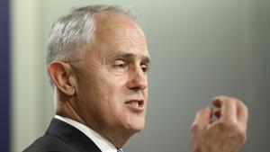 In this Aug. 10, 2016 photo, Australian Prime Minister Malcolm Turnbull addresses the media from the government offices in Sydney. Turnbull said Tuesday, April 18, 2017, that the country will scrap a temporary visa for skilled foreign workers, arguing that Australians must be given priority for Australian jobs.(AP Photo) In this Aug. 10, 2016 photo, Australian Prime Minister Malcolm Turnbull addresses the media from the government offices in Sydney. Turnbull said Tuesday, April 18, 2017, that the country will scrap a temporary visa for skilled foreign workers, arguing that Australians must be given priority for Australian jobs.(AP Photo)