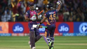 Riding on Mahendra Singh Dhoni’s fiery half-century, Rising Pune Supergiant clinched a last-ball thriller vs Sunrisers Hyderabad by four wickets to climb to fourth spot in IPL 2017 standings. Get full cricket score of RPS vs SRH here(BCCI) Riding on Mahendra Singh Dhoni’s fiery half-century, Rising Pune Supergiant clinched a last-ball thriller vs Sunrisers Hyderabad by four wickets to climb to fourth spot in IPL 2017 standings. Get full cricket score of RPS vs SRH here(BCCI)