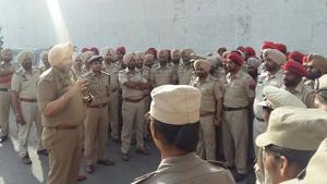 The drive was planned following the recent clashes between inmates and recovery of drugs and mobiles from the jail premises.(HT Photo) The drive was planned following the recent clashes between inmates and recovery of drugs and mobiles from the jail premises.(HT Photo)