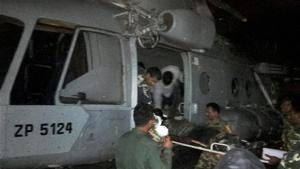Injured CRPF jawans being airlifted to Raipur by an IAF chopper for treatment following a Maoist attack in Chhattisgarh’s Sukma district on Monday.(PTI Photo) Injured CRPF jawans being airlifted to Raipur by an IAF chopper for treatment following a Maoist attack in Chhattisgarh’s Sukma district on Monday.(PTI Photo)