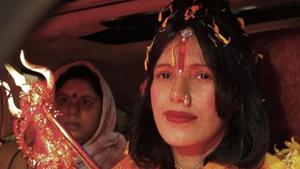 Subsequently, the police dropped the case against Radhe Maa.(File) Subsequently, the police dropped the case against Radhe Maa.(File)