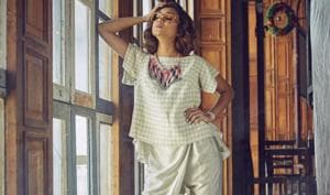 Handloom silks, satins and sheers create beautiful cascades and textures. Ensembles made using them are the top picks this season.(Monica Shah) Handloom silks, satins and sheers create beautiful cascades and textures. Ensembles made using them are the top picks this season.(Monica Shah)
