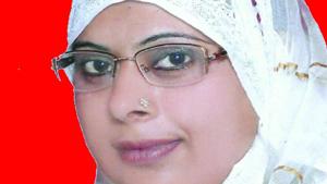 Shaheen, daughter of deceased BSP candidate Naseema Shaheen, daughter of deceased BSP candidate Naseema