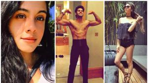 Mithun Chakraborty’s daughter Dishani Chakraborty, Bhagyashree’s son Abhimanyu Dassani and Chunky Panday’s niece Alanna are among the new star kids on the block.(Instagram) Mithun Chakraborty’s daughter Dishani Chakraborty, Bhagyashree’s son Abhimanyu Dassani and Chunky Panday’s niece Alanna are among the new star kids on the block.(Instagram)