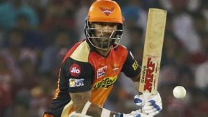 Sunrisers Hyderabad’s Shikhar Dhawan has shone in the IPL 2017 so far with 341 runs from 9 matches.(PTI) Sunrisers Hyderabad’s Shikhar Dhawan has shone in the IPL 2017 so far with 341 runs from 9 matches.(PTI)