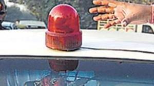 The ban on use of red beacons atop vehicles of dignitaries and government officials came into effect from May 1.(HT file photo) The ban on use of red beacons atop vehicles of dignitaries and government officials came into effect from May 1.(HT file photo)