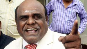 Calcutta high court judge CS Karnan addressing a press conference at his residence in New Town near Kolkata recently.(PTI photo) Calcutta high court judge CS Karnan addressing a press conference at his residence in New Town near Kolkata recently.(PTI photo)