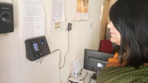 A staff member shows how the system works.(HT Photo) A staff member shows how the system works.(HT Photo)