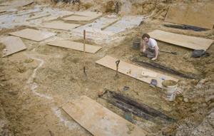 In 2013, 66 coffins were found during the construction of a road in the campus. The next year, more renovation activities unearthed a thousand more of the spooky finds.(Twitter) In 2013, 66 coffins were found during the construction of a road in the campus. The next year, more renovation activities unearthed a thousand more of the spooky finds.(Twitter)