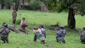 Maoists are watched by villagers as they ready their weapons, while taking part in a training camp in a forested area of Bijapur District in the central Indian state of Chhattisgarh in this file photo from 2012. The Maoists’ crude artillery of rockets and mortars was on display even during the deadly ambush in Sukma two weeks ago that killed 25 CRPF soldiers.(AFP File Photo) Maoists are watched by villagers as they ready their weapons, while taking part in a training camp in a forested area of Bijapur District in the central Indian state of Chhattisgarh in this file photo from 2012. The Maoists’ crude artillery of rockets and mortars was on display even during the deadly ambush in Sukma two weeks ago that killed 25 CRPF soldiers.(AFP File Photo)