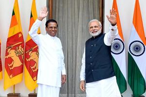 Sri Lankan President Maithripala Sirisena reached Delhi to attend Prime Minister Narendra Modi’s oath-taking ceremony at Rashtrapati Bhawan.(AFP File Photo) Sri Lankan President Maithripala Sirisena reached Delhi to attend Prime Minister Narendra Modi’s oath-taking ceremony at Rashtrapati Bhawan.(AFP File Photo)